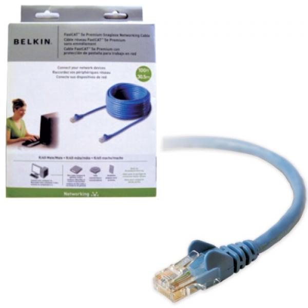 Belkin 100' FastCAT5e (350MHz) Premium Snagless Networking Cable